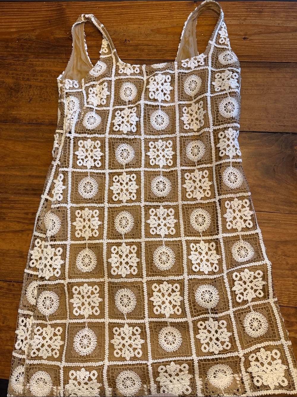 LOFT Cream Crochet Mini Dress